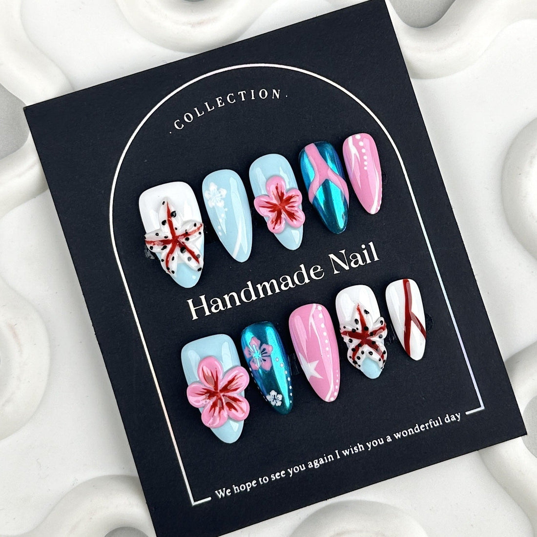 Glitify Coastal Bloom • Starfish & Blossom Almond Set - Le Clou