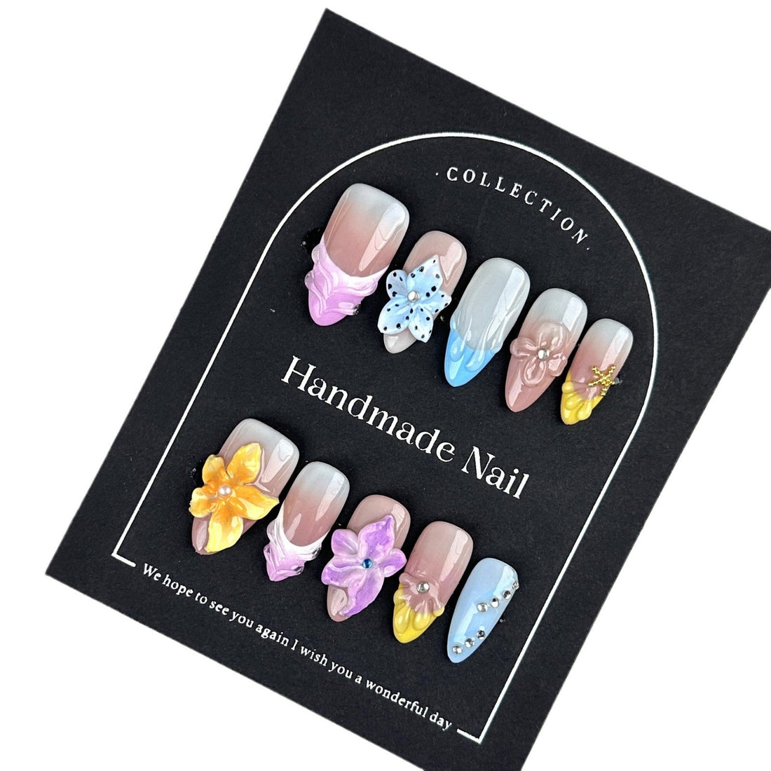 Glitify Soft Bloom Sculpture • Pastel Petal Almond Set - Le Clou