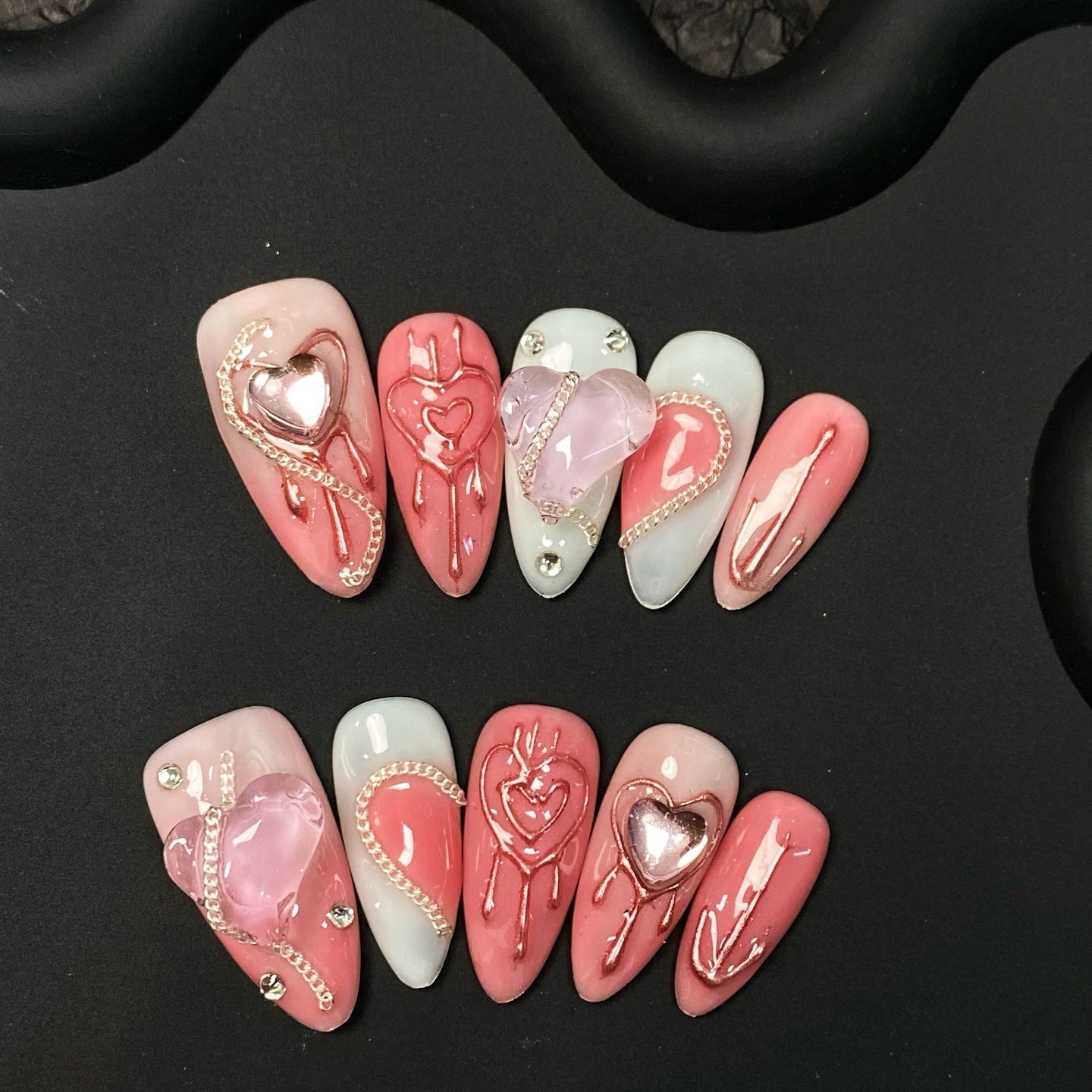 Heart Lock Bubble Love Nails - Le Clou