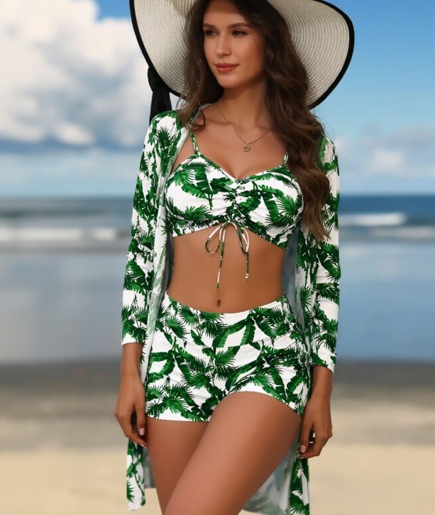 Women's 3 - piece Set Casual Swimsuit KA - P708 - 06 - Lace Drop