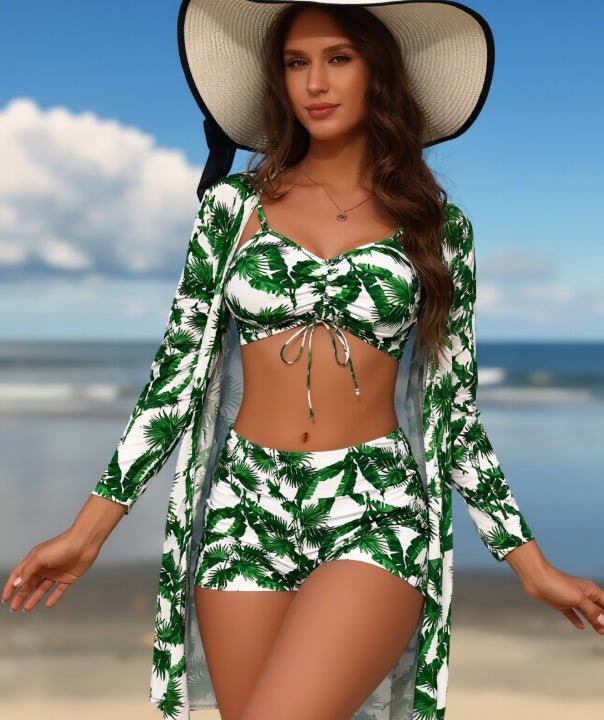 Women's 3 - piece Set Casual Swimsuit KA - P708 - 06 - Lace Drop
