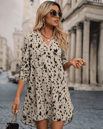 Women’s Printed High-Low Tunic Dress - Lace Drop